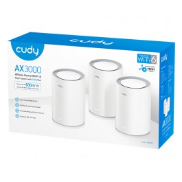 Cudy M3000 - WiFi6 AX3000 Gigabit Dual Band Mesh (3-Pack)